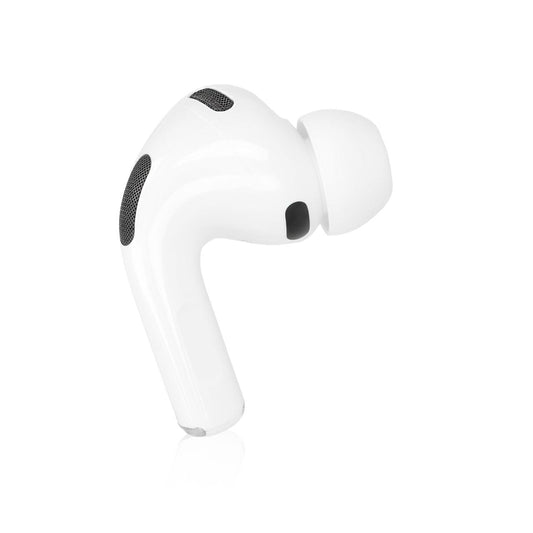 AirPods Pro 3 links – Detailansicht mit Silikon-Ohrstöpsel