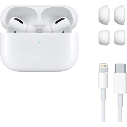 AirPods Pro 1 Set – Lieferumfang mit Ohrstöpseln und Ladekabel