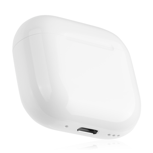 AirPods 4 Ladecase – Rückansicht mit Pairing-Taste