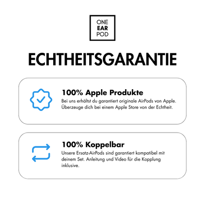Echtheitsgarantie für original Apple Produkte bei OneEarPod