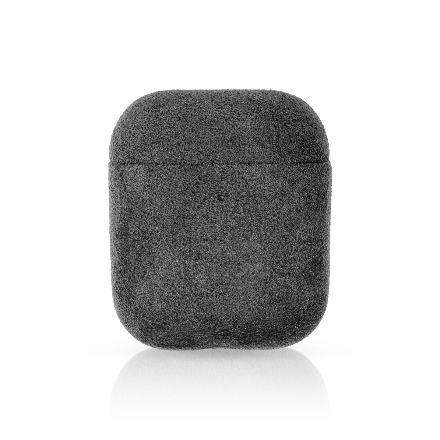 AirPods 2nd generation Alcantara case front view in grey
