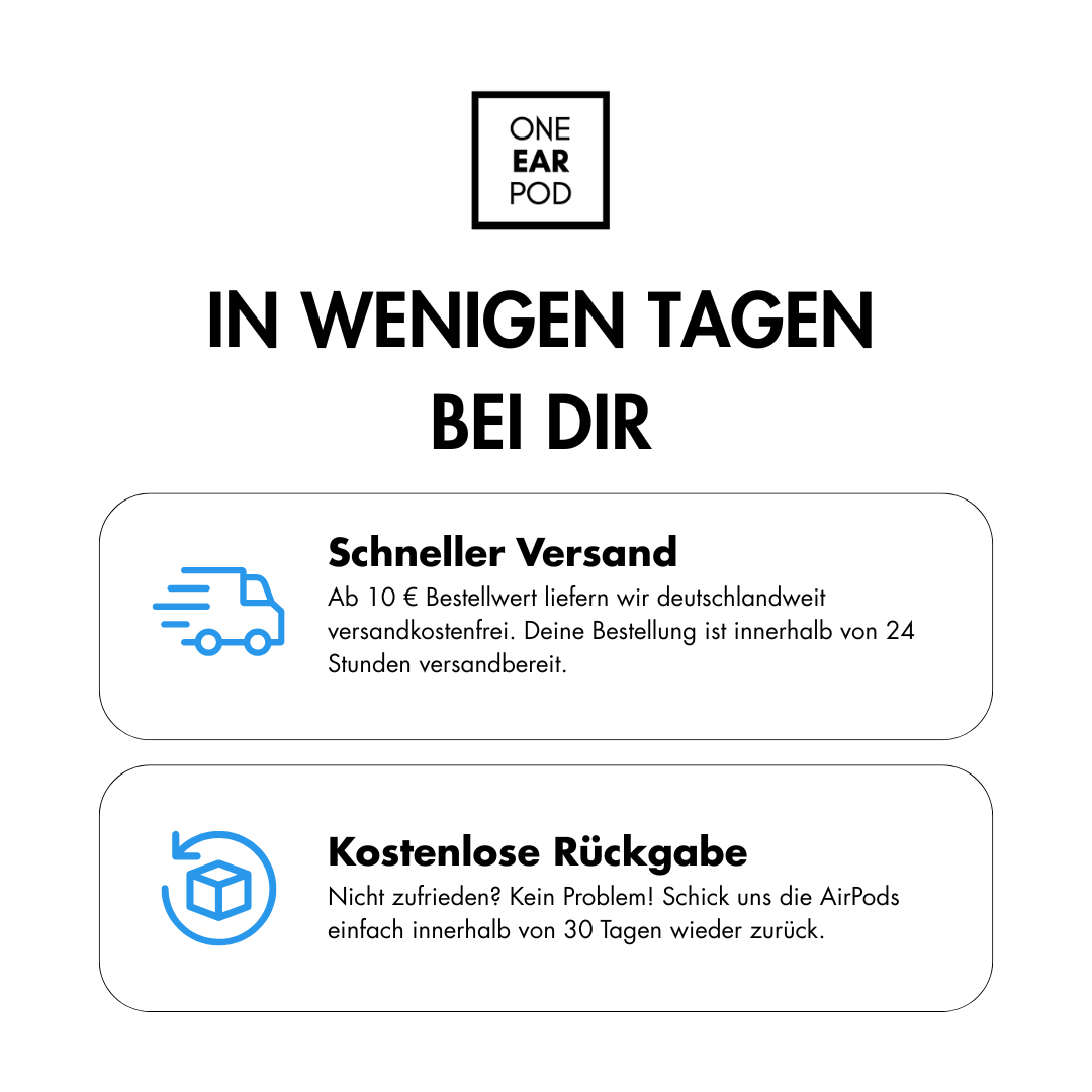 Schneller Versand: in wenigen Tagen bei dir