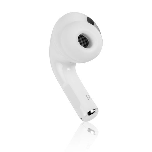 AirPods Pro 2 rechts – Detailansicht mit Silikon-Ohrstöpsel